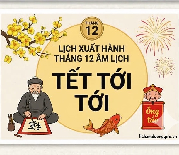Lịch xuất hành tháng 12 Âm Lịch năm nay