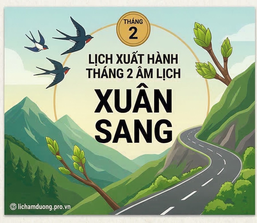 Lịch xuất hành tháng 2 Âm Lịch năm nay